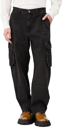 DIESEL メンズ デニム ルーズ ストレート D-FISH-CARGO 28 DIESEL（ディーゼル）の「メンズ デニム ルーズ ストレート D